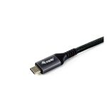 Cable USB4 Gen 2x2 C a C Equip de 2 metros, 20 Gbps, PD 100 W, 4K a 60 Hz, color negro. SKU 128382.
