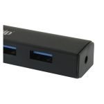 Equip hub de interfaz USB 3.2 Gen 1 Type-A con velocidad de 5000 Mbit/s en color negro, SKU 128953