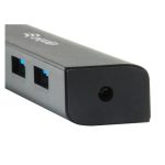 Hub de interfaz USB 3.2 Gen 1 Type-C 5000 Mbit/s en color negro marca Equip, SKU 128954