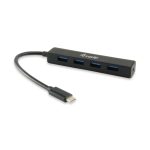 Hub de interfaz USB 3.2 Gen 1 Type-C 5000 Mbit/s en color negro marca Equip, SKU 128954
