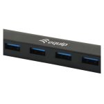 Hub de interfaz USB 3.2 Gen 1 Type-C 5000 Mbit/s en color negro marca Equip, SKU 128954