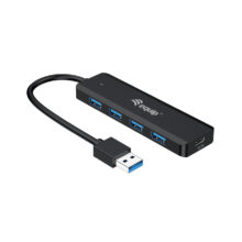 Equip 128959 hub de interfaz USB 3.2 Gen 1 con velocidad de 5000 Mbit/s, color negro, SKU 12895907101