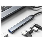 Hub Equip 128962 de interfaz USB 3.2 Gen 1, Type-C, velocidad de 5000 Mbit/s en color plata. SKU: 12896207101