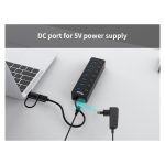 Equip 128965 hub de interfaz USB 3.2 Gen 1, tipo A, velocidad de 5000 Mbit/s, en color negro