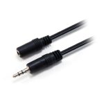 Cable de audio Equip 14708207, 2 metros de largo, con conector de 3,5 mm en color negro.