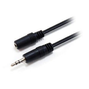 Cable de audio Equip 14708207, 2 metros de largo, con conector de 3,5 mm en color negro.