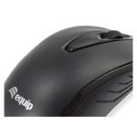 Equip 245107 ratón para oficina, ambidextro, conexión USB tipo A, óptico, 1000 DPI.