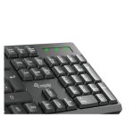 Teclado Equip con ratón incluido, diseño QWERTY en español, para oficina, color negro. SKU 245221