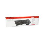 Teclado Equip con ratón incluido, diseño QWERTY en español, para oficina, color negro. SKU 245221