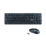 Teclado Equip con ratón incluido, diseño QWERTY en español, para oficina, color negro. SKU 245221