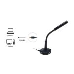 Micrófono Equip 245340 de superficie para mesa en color negro, ideal para conferencias y llamadas de voz.