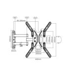 Soporte de pared articulado para TV Equip de 13 a 55 pulgadas, modelo SKU 650108