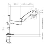 Equip soporte de escritorio articulado para monitores de 13 a 27 pulgadas con SKU 650112, ideal para oficina