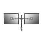 Soporte articulado de sobremesa Equip para dos monitores, compatible con tamaños de 13 a 27 pulgadas. SKU 650115