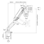 Soporte de sobremesa marca Equip compatible con monitores interactivos de 17 a 32 pulgadas, modelo SKU 650120