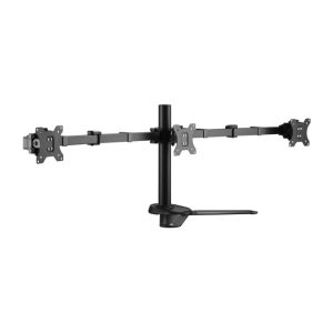 Equip 650125 soporte de sobremesa articulado para tres monitores de 17 a 27 pulgadas, ideal para organizar tu espacio de trabajo