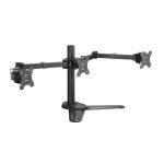 Equip 650125 soporte de sobremesa articulado para tres monitores de 17 a 27 pulgadas, ideal para organizar tu espacio de trabajo