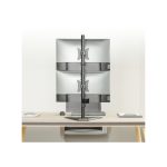 Imagen del Equip soporte de sobremesa para dos monitores verticales de 17 a 32 pulgadas, SKU 650128, ajustable y resistente.