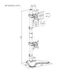 Imagen del Equip soporte de sobremesa para dos monitores verticales de 17 a 32 pulgadas, SKU 650128, ajustable y resistente.