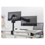 Soporte de sobremesa Equip para dos monitores de 17-32 pulgadas, SKU: 65013307101. Ideal para configuraciones de trabajo duales.