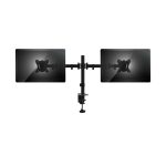 soporte articulado Equip para dos monitores de 13 a 27 pulgadas, modelo 650152, en sobremesa