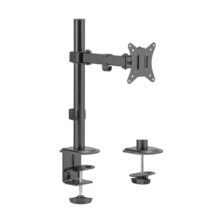 Soporte de escritorio articulado Equip para monitor de 17 a 32 pulgadas, color negro. SKU 650156