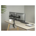 Equip soporte de escritorio articulado para dos monitores de 17 a 32 pulgadas, en color negro, SKU 65015707101