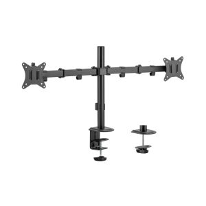 Equip soporte de escritorio articulado para dos monitores de 17 a 32 pulgadas, en color negro, SKU 65015707101