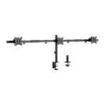 Soporte articulado de sobremesa Equip 650158 para triple monitor compatible con pantallas de 17 a 32 pulgadas, negro y ajustable