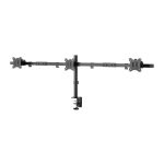 Soporte articulado de sobremesa Equip 650158 para triple monitor compatible con pantallas de 17 a 32 pulgadas, negro y ajustable