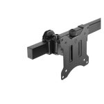 Soporte articulado de sobremesa Equip 650158 para triple monitor compatible con pantallas de 17 a 32 pulgadas, negro y ajustable