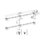 Soporte articulado de sobremesa marca Equip para 6 monitores de 17 a 32 pulgadas. SKU: 650160