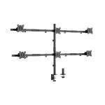 Soporte articulado de sobremesa marca Equip para 6 monitores de 17 a 32 pulgadas. SKU: 650160