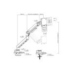 Soporte de escritorio Equip en color blanco para monitores desde 17 hasta 49 pulgadas, SKU 650181