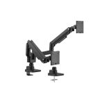 Equip soporte de sobremesa para monitores dobles de 17 a 35 pulgadas en color negro. SKU: 650182