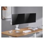 Equip Soporte de escritorio para monitor doble de 17 a 35 pulgadas, color blanco, SKU 650183