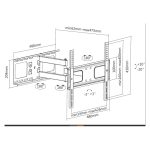 Equip soporte de pared articulado para TV de 32 a 55 pulgadas, SKU 650315, ajustable y duradero para televisores