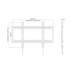 Soporte de pared para TV curva Equip 650323 fija para televisores de 60 a 100 pulgadas