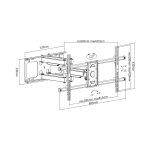 Soporte de pared para TV Equip 650324, inclinable y giratorio, compatible con televisores de 37 a 90 pulgadas
