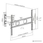 Equip soporte de pared articulado para TV de 37 a 70 pulgadas, SKU 65034207101, montura robusta negra