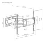 Equip soporte de pared articulado para TV de 37 a 70 pulgadas, SKU 65034207101, montura robusta negra