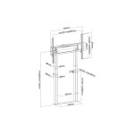 Soporte de pared motorizado para monitores de 55 a 100 pulgadas de la marca Equip, SKU 650347