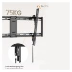 Equip soporte para TV de 95 pulgadas, modelo 650361, color negro. Ideal para televisores grandes con ajuste robusto.