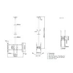 Equip soporte de TV de doble pantalla para montaje en techo de 32 a 75 pulgadas, SKU 650370