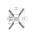 Equip soporte de pared pivotante adecuado para televisores de 23 a 55 pulgadas, SKU 650406.