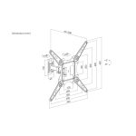 Soporte de pared Equip de movimiento completo para televisores de 23 a 55 pulgadas, SKU 650412