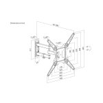 Equip soporte de pared para TV de movimiento completo compatible con pantallas de 23 a 55 pulgadas. SKU: 650413