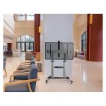 Pantalla telescópica ultragrande de Equip, ajustable entre 60 a 100 pulgadas, con carro LFD, SKU 650605.