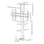 Equip Soporte de TV motorizado con mando a distancia para pantallas de 37 a 65 pulgadas, SKU 650606. Incluye funcionalidades avanzadas y fácil instalación.
