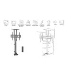 Equip Soporte de TV motorizado con mando a distancia para pantallas de 37 a 65 pulgadas, SKU 650606. Incluye funcionalidades avanzadas y fácil instalación.